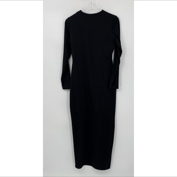Susana Monaco maxi dress black bodycon jersey knit stretch bodycon X-Large XL - Picture 4 of 6
